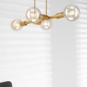 Loftlampe Eliza, 4 lyskilder, guld