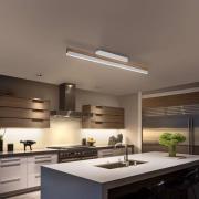 Quitani LED-loftslampe Keijo, nikkel/valnød