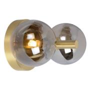 Tycho væglampe, 2 lyskilder, guld/røggrå