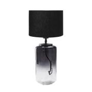 PR Home Gunnie bordlampe, glasfod sort/klar