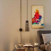 Væglampe Dover med stik, sort, 1 lyskilde