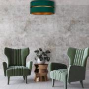 Loftlampe Duo, grøn/guld Ø 60 cm, 1 lyskilde