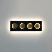 Fasi Della Luna LED-væglampe, sort/guld
