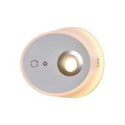 Zoom LED-væglampe, spot, USB-port, grå