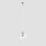 Hængelampe Nohr med glasskærm, blå/klar