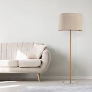 Gulvlampe Deva Nature, tekstil, træ