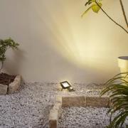 Prios Maikel LED udendørs spotlight, 20W, 1500lm, aluminium, sensor