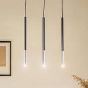 Euluna Thalassa pendel 3 lyskilder G9 sort/krom lang