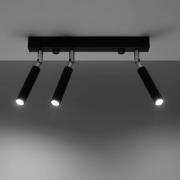Euluna Nicanor loftspot sort/krom 3 lyskilder