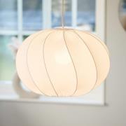 PR Home Olivia hængelampe, tekstilskærm, hvid, Ø 50 cm