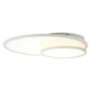 LED-loftlampe Bility, rund, hvid ramme