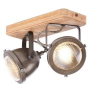 Carmen Wood - loftlampe i industrilook med 2 lys