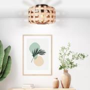 Woodline loftlampe, bambusskærm, Ø 36 cm