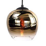 Fantasy Apple-lampeskærm, guld, Ø 22 cm, glas