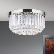 Prism LED-loftlampe, krom Ø 35 cm