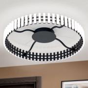 Mansion LED-loftslampe, sort og hvid Ø 63 cm