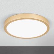 Vika LED-loftlampe, rund, mat guld, Ø 23 cm