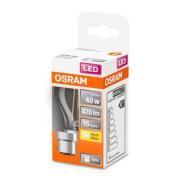 OSRAM LED-dråbelampe B22d 4W 2.700K klar