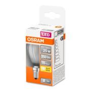 OSRAM Classic P LED-pære E14 2,5 W 2.700 K mat