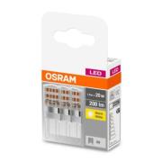 OSRAM LED-sokkel G9 1,9W 2.700K klar 3 enheder