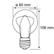 LED-pære E27 7,5W filamentpære 2.700 K, klar dæmpbar