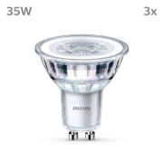 Philips LED-pære GU10 3,5 W 275lm 840 klar 36° 3