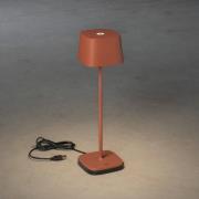 Capri LED-bordlampe til udendørs brug, terrakotta