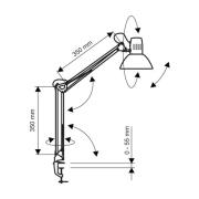 MAULstudy skrivebordslampe med klemme, sort