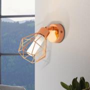 Zapata LED-væglampe i burdesign, kobberfarvet