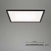 LED-loftslampe Slim smart sort dim CCT 42x42cm