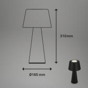 LED-bordlampe Kihi med genopladeligt batteri, sort
