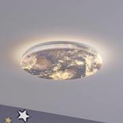 Lindby LED-loftlampe Gaios Ø 38 cm, blå, CCT, dæmpbar