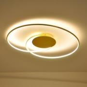 Lindby LED-loftslampe Joline, guldfarvet, 74 cm, metal
