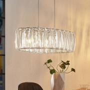 Lindby hængelampe Sofia, 68 cm, 3 lyskilder, E14, krom/klar