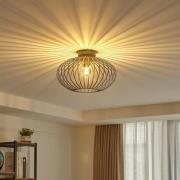 Lindby loftlampe Rosalea, Ø 40 cm, messing, metal