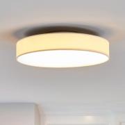 Saira LED-loftlampe med stof, 40 cm, hvid