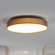 Saira LED-loftlampe med stof, 50 cm, grå