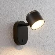 Lindby Marrie LED-spot med afbryder, sort