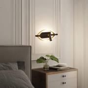 Lucande Matwei LED-væglampe, oval, messing