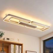 Lucande Kadira LED-loftlampe, 120 cm, nikkel