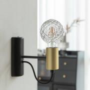 Lucande LED-globepære G95, E27 3,8W, 1800K, struktur, røgfarvet