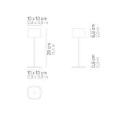 Zafferano Ofelia 3K bordlampe IP65 corten