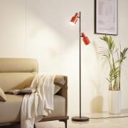 Lindby gulvlampe Ovelia, orange/sort, metal, E27