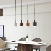 Lindby hængelampe Ovelia, brun/kaffe/beige, 4 lyskilder, E27