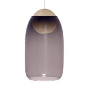 Mater Liuku Ball hængelampe natur træ, violet glas