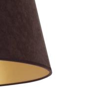 Cone lampeskærm, højde 22,5 cm, brun/guld