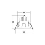 BRUMBERG Apollo Micro, glat, rund, DALI, 3.000 K, hvid