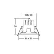 BRUMBERG Apollo Micro, facetteret, kantet, 4.000 K, hvid