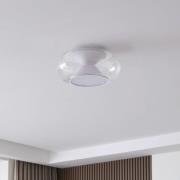 Lucande Orasa LED-loftslampe, glas, hvid/klar, Ø 43 cm