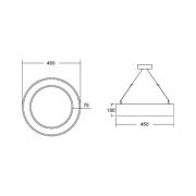 BRUMBERG Biro Circle Ring10 Ø 45 cm up/down DALI CCT sort